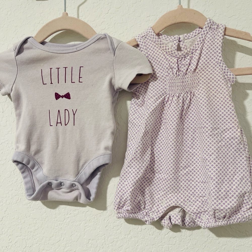 Baby GAP: Little Lady Onesie and Polka Dot Romper Set - Cotton